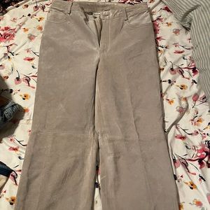 Genuine leather jeans